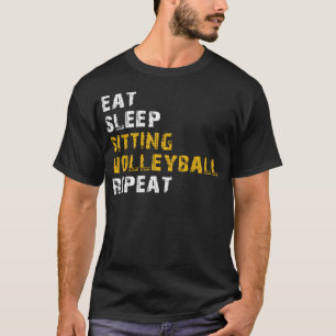 Schlaf im Volleyball essen T-Shirt