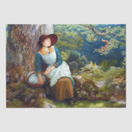 Schlaf im Wald (von Arthur Hughes) Seidenpapier