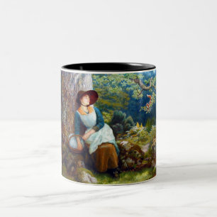 Schlaf im Wald (von Arthur Hughes) Zweifarbige Tasse