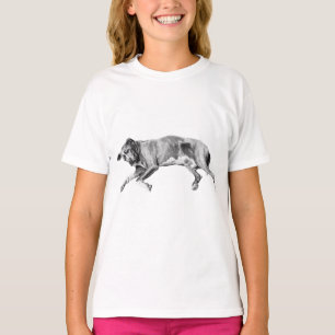 Schlaf in der Schneenacht, sanfter Hund T-Shirt