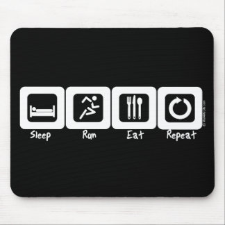 Schlaf-Lauf essen Wiederholung Mousepad