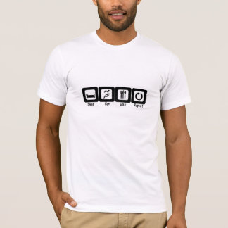 Schlaf-Lauf essen Wiederholung T-Shirt