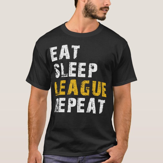 Schlaf-Liga essen T-Shirt (Vorderseite)