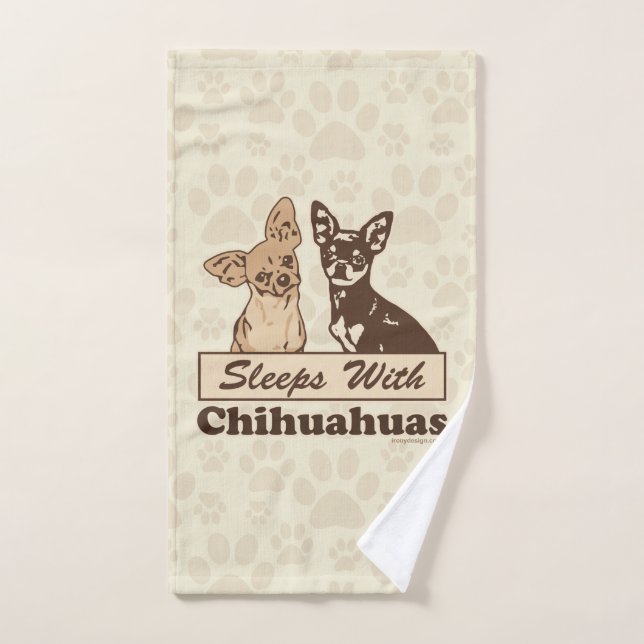 Schlaf mit Chihuahua Handtuch (Handtuch)