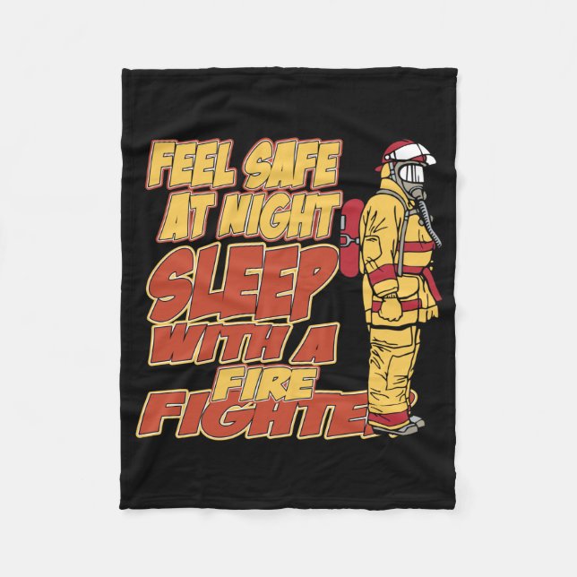 Schlaf mit einem Feuerwehrmann Fleecedecke (Vorderseite)