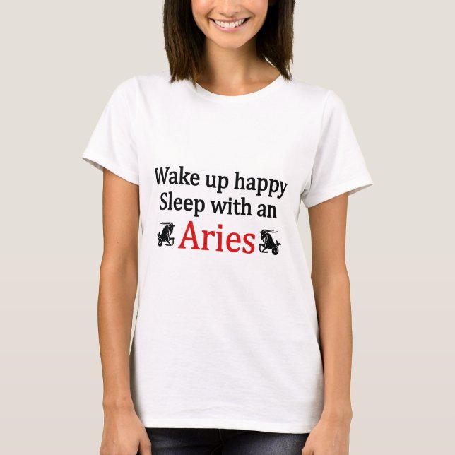 Schlaf mit einem Widder T-Shirt (Vorderseite)