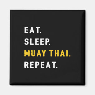 Schlaf Muay Thai Lustig Mma Kickboxen Essen  Magnet