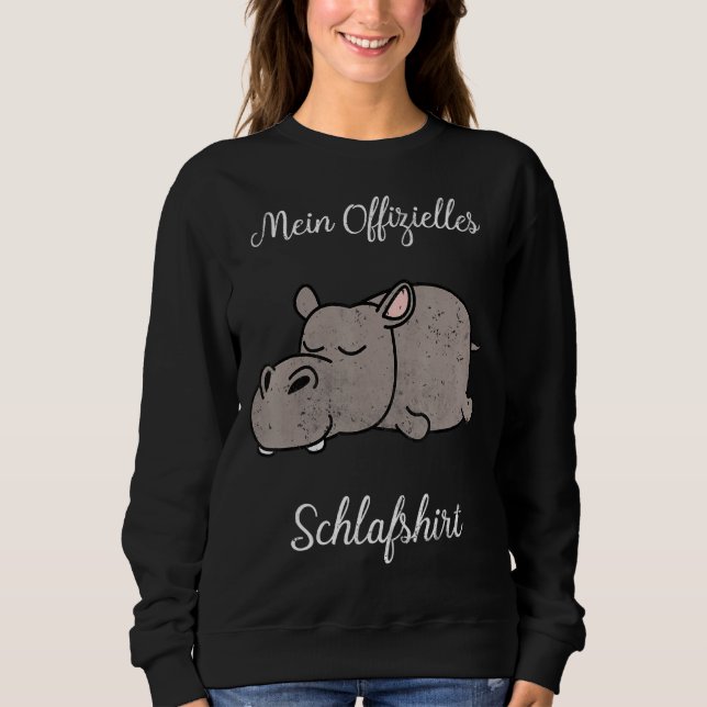Schlaf Pajamas, Nachtgown, Hippo Sweatshirt (Vorderseite)