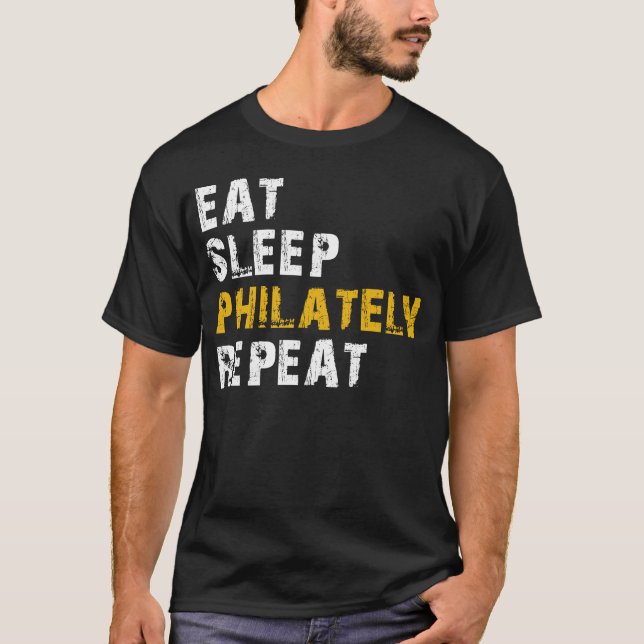 Schlaf philly essen T-Shirt (Vorderseite)