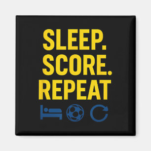 Schlaf-Score-Wiederholung Fußball-Fan-Novelty-Graf Magnet