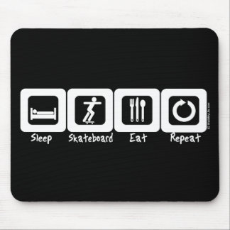 Schlaf-Skateboard essen Wiederholung Mousepad