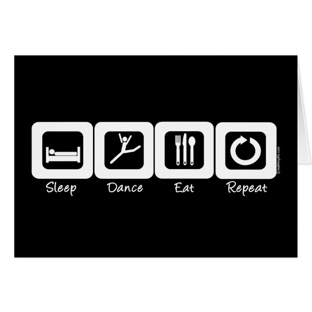 Schlaf-Tanz essen Wiederholung (Vorderseite (Horizontal))