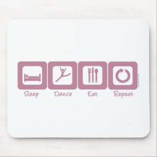 Schlaf-Tanz essen Wiederholung Mousepad