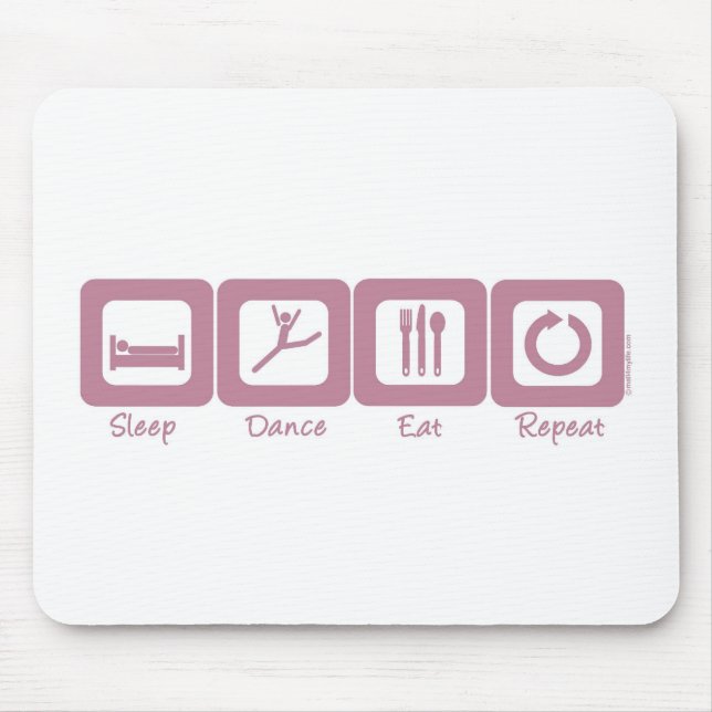 Schlaf-Tanz essen Wiederholung Mousepad (Vorne)