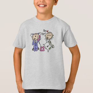 Schlaf über Mädchen auf dem Telefon-Shirt T-Shirt