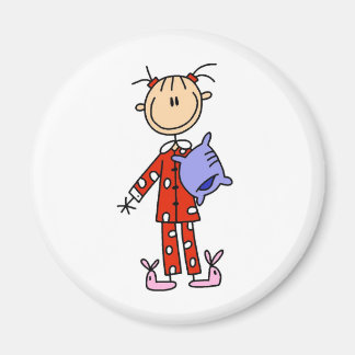 Schlaf über Mädchen in ihrem Pajamas Magnet