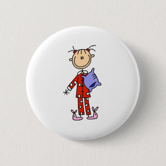 Schlaf über Mädchen in ihrem Pyjama-Knopf Button