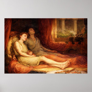 Schlaf und sein Halbbruder Tod von Waterhouse Poster