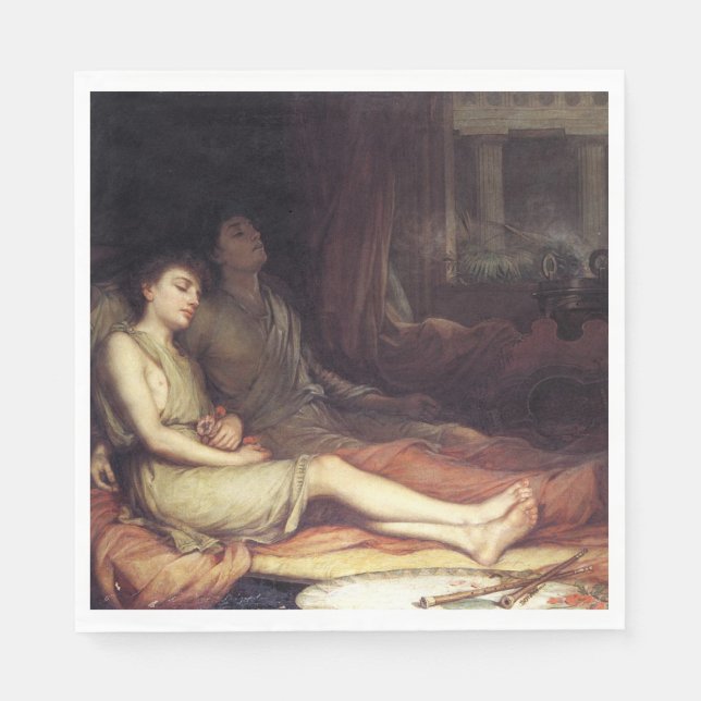 Schlaf und sein halber Bruder Tod (Kummer) Serviette (Vorderseite)