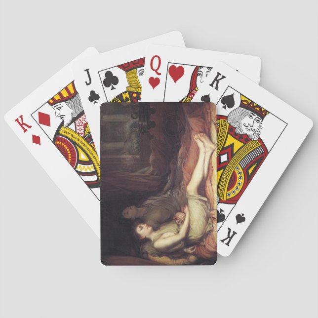 Schlaf und sein halber Bruder Tod (Kummer) Spielkarten (Rückseite)