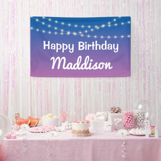 Schlaf unter halbem Schlaf über Party Banner (Party)