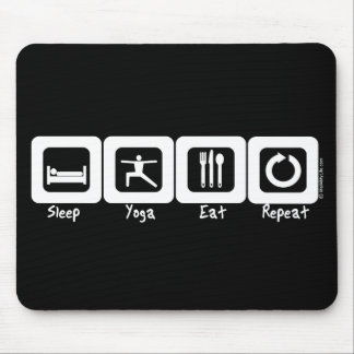 Schlaf-Yoga isst Wiederholung Mousepad