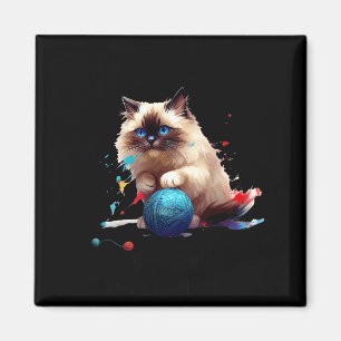 Schlafanzug-Ragdoll-Katze Perfekt für Katzenliebha Magnet