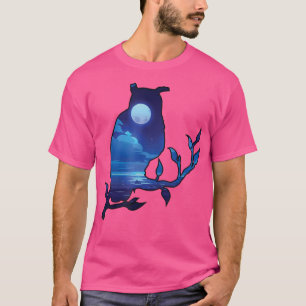 Schlafart Eule Nachtaktiv Spätaufsteher Mond T-Shirt