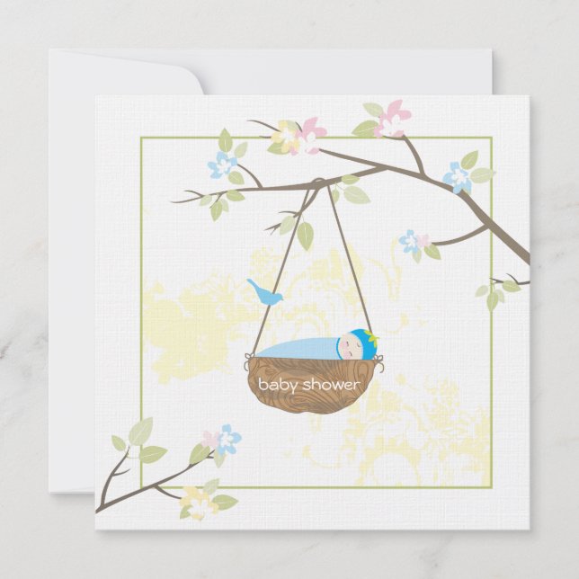 Schlafbaby - Einladung zur Baby Dusche (Vorderseite)