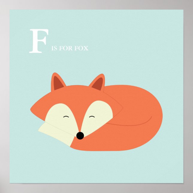 Schlafbabyfox Poster (Vorne)