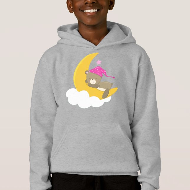 Schlafbär, Bär auf dem Mond, kleiner Bär Hoodie (Vorderseite)