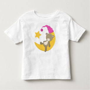 Schlafbär, Bär auf dem Mond, Niedlicher Bär Kleinkind T-shirt