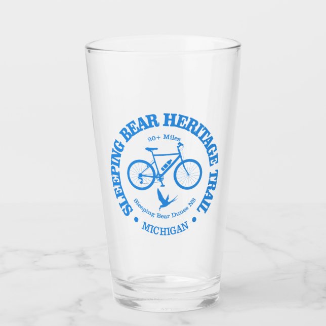 Schlafbär HT (Fahrradfahren) Glas (Vorderseite)