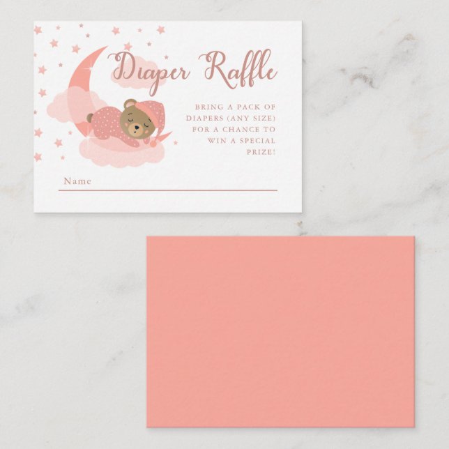 Schlafbär über dem Mondschlacker Begleitkarte (Vorne/Hinten)