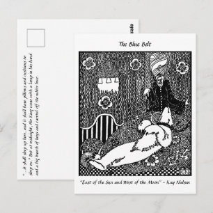 Schlafbär und König von Arabien Vintag zeichnend Postkarte