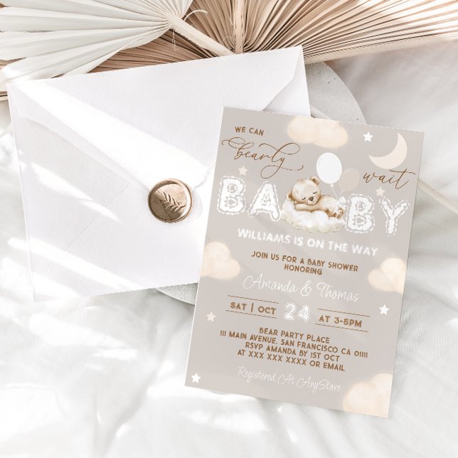 Schlafbärenneutronen Babydusche Einladung (Von Creator hochgeladen)