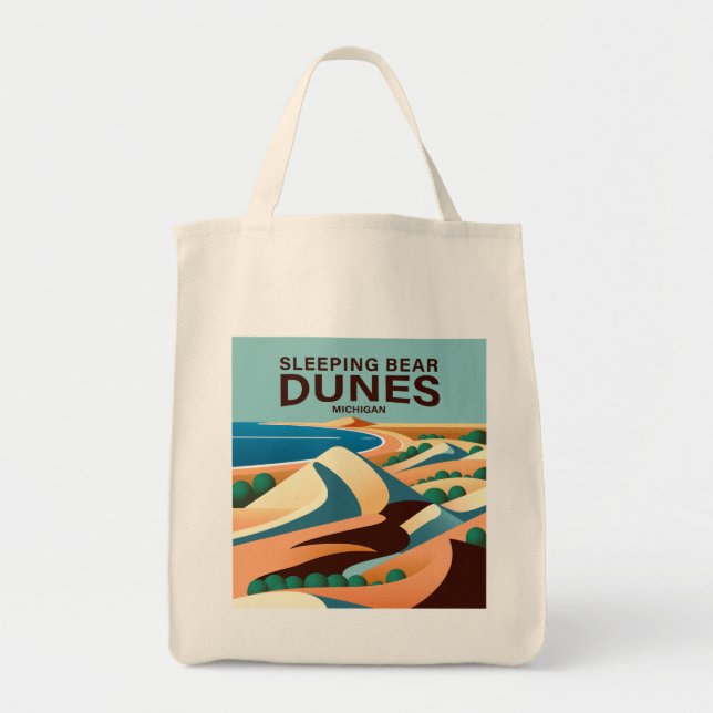 Schlafbear Dunes Michigan Tragetasche (Vorne)