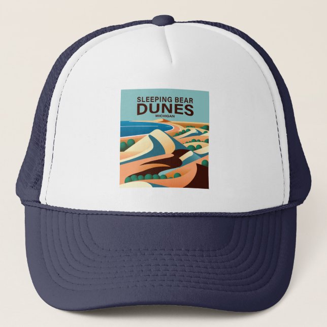 Schlafbear Dunes Michigan Truckerkappe (Vorderseite)