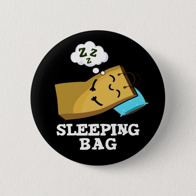 Schlafbeutel Funny Paper Bag Puppe Dunkle BG Button (Vorderseite)