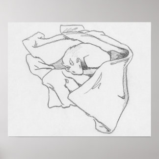"Schlafdrache" Ferret Zeichnend Poster