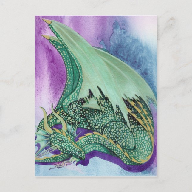 Schlafdrache Postkarte (Vorderseite)