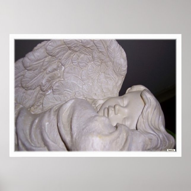 Schlafen Angel Statuenfotografie Poster (Vorne)