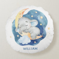 Schlafen Baby Elephant Moon Stars Boy Kinderzimmer
