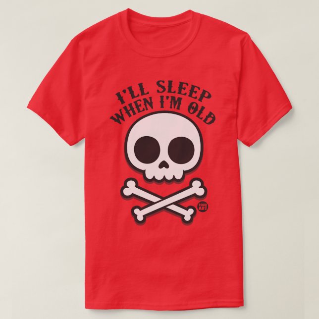 SCHLAFEN BEI ALTER T-Shirt (Design vorne)