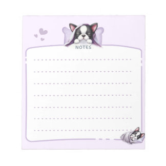 Schlafen Boston Terrier Notepad Notizblock
