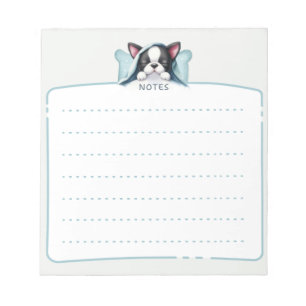 Schlafen Boston Terrier Notepad Notizblock