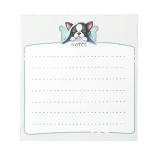 Schlafen Boston Terrier Notepad Notizblock