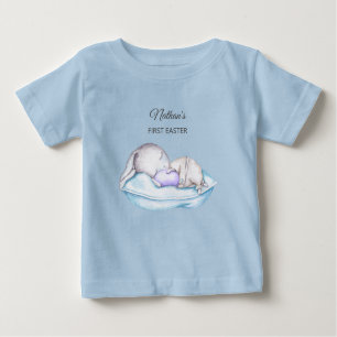 Schlafen Bunny Baby's erster Osterbaby-T - Shirt