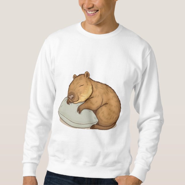 Schlafen Capybara Sleepybara Sweatshirt (Vorderseite)