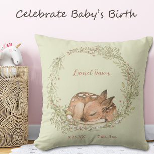 Schlafen Deer Fawn Spring Leaaath Kissen